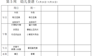 第五周　幼儿食谱（9月29日——9月30日）